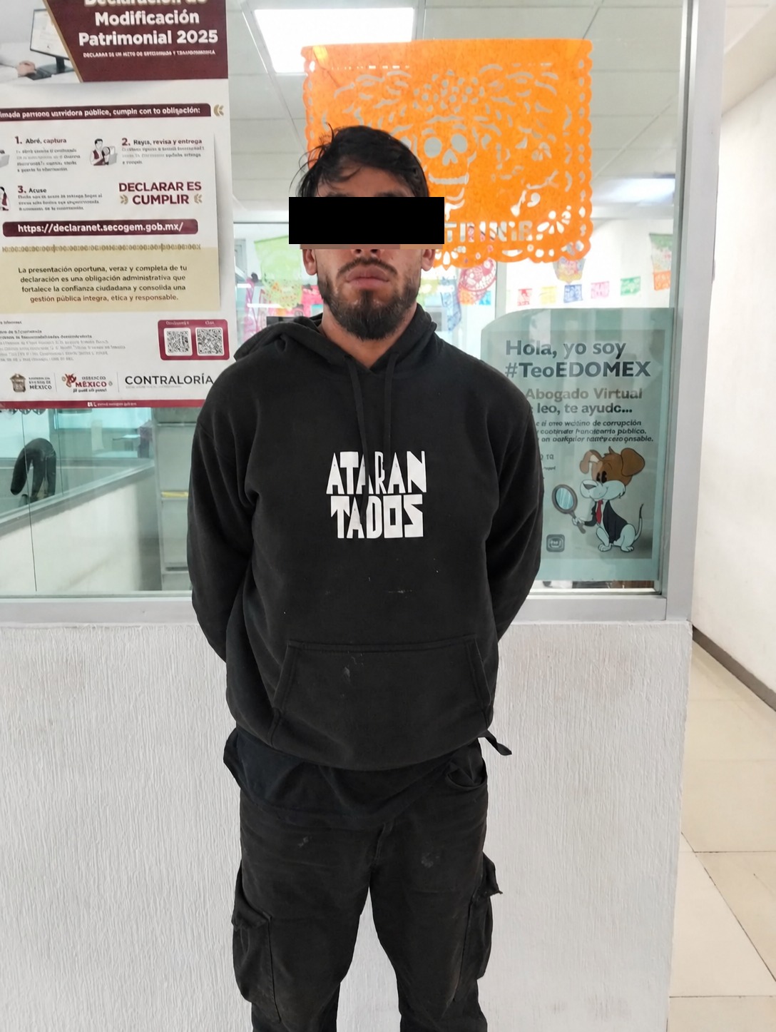 DETIENE POLICÍA DE TLALNEPANTLA A SUJETO POR PRESUNTO ROBO A TRANSEÚNTE EN LA COLONIA LA LAGUNA