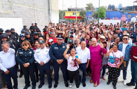 ENTREGA RACIEL PÉREZ CRUZ MÓDULO DE VIGILANCIA REHABILITADO EN LA COLONIA JORGE JIMÉNEZ CANTÚ PARA FORTALECER LA SEGURIDAD Y LA PROXIMIDAD SOCIAL