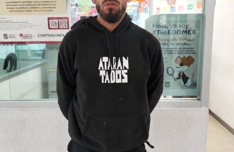 DETIENE POLICÍA DE TLALNEPANTLA A SUJETO POR PRESUNTO ROBO A TRANSEÚNTE EN LA COLONIA LA LAGUNA